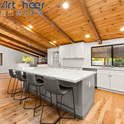 kopen Resin countertop materiaal complete keukenkast set in Hamptons stijl met 2 deuren online vervaardiging