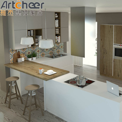 kopen Aanpasbare grootte Europese keukenmeubilair in multiplex met modulaire kast online vervaardiging