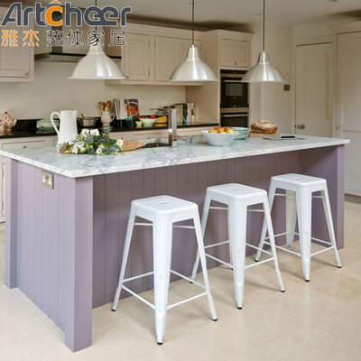 kopen Moderne Matte Zwarte Lakke Keuken Eiland Set met Modulair Ontwerp en Sperrhout Deuren online vervaardiging