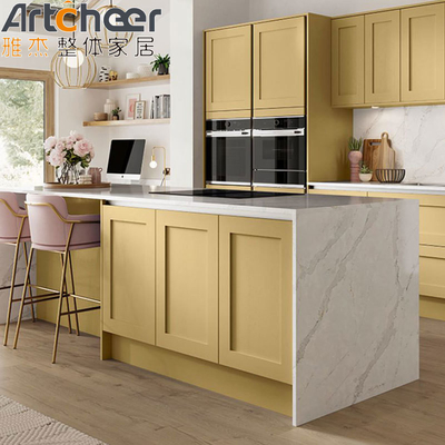 kopen Melamine bord deur materiaal steen Custom Keuken eilanden Tafel met opslag online vervaardiging