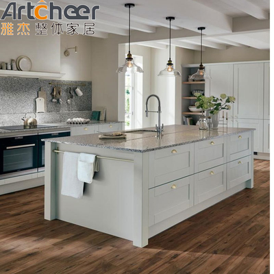 kopen E0 materiaal Keuken eiland tafel met verplaatsbare laden en ronde hoek steen top online vervaardiging