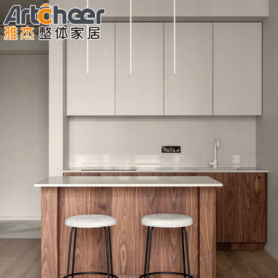 kopen Modulaire grootte Particle Board Keukenkasten Met Lak Verf Afwerking Voor Restaurant Industriële Stijl online vervaardiging