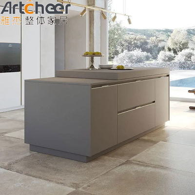 kopen Drawer Basket en Island Table E0 Grade Material Custom Keukenkas met stalen frame online vervaardiging