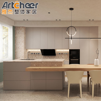 kopen Modulaire wandkeukenkasten Italiaanse ontwerpen Voorbeeld Custom Luxury Veneer Meubels online vervaardiging