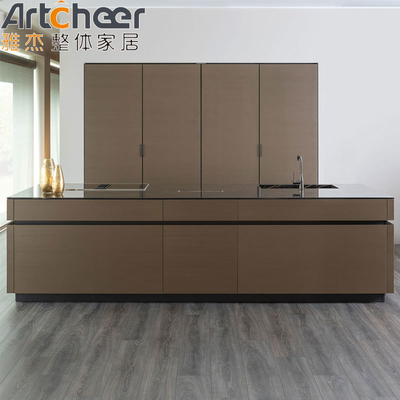 kopen Pvc keukenkast modulair ontwerp met maatwerk grootte kwartssteen top online vervaardiging
