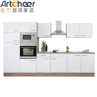 kopen Modern stijl Melamine Afwerking Tegenlaag Houten Karkas Keukenkast met hoge kast Eenheid online vervaardiging