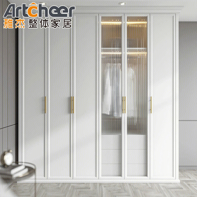 kopen Aanpasbare slaapkamer Melamine Houten Walk In Open Kledingkast Kasten met E1 online vervaardiging