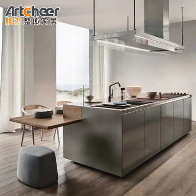 kwaliteit  Base Cabinets Luxury Italian Design Modern Kitchen Cabinet Set Stone Top Wood Frame fabriek