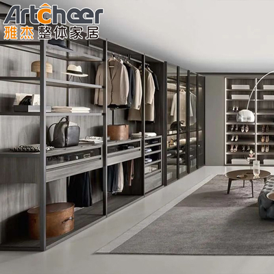kopen Open deur van vloer tot plafond Modern wandelen in de kast Ervaar het hoogtepunt van luxe online vervaardiging