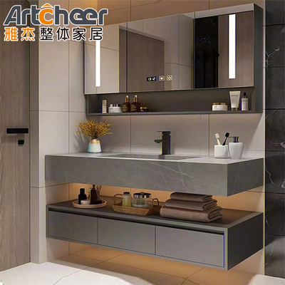 kopen Keukenkast en moderne houten dubbel wastafel Badkamer vanities met waterdicht wasbak online vervaardiging