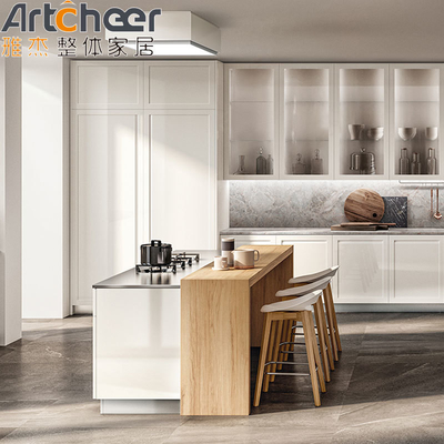 2023 Modern Classic Design Eiken Houten Keukenkastjes met Ogee Edge Countertop