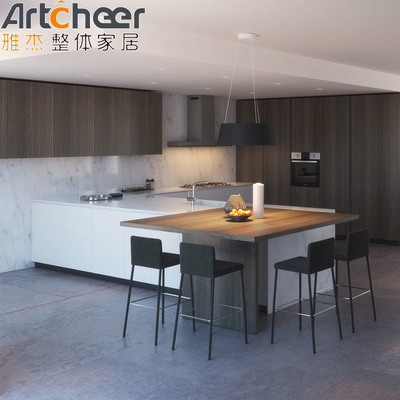 Witte glazen deur lak oppervlaktebehandeling modulaire keukenkasten voor projectontwerp