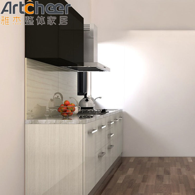 Solid Wood Melamine Finish Keukenkasten Schuifbeugel voor klanttevredenheid