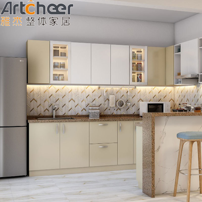Market Oak Frame keukenkast u vorm ontwerp met Particleboard Door en Organisator
