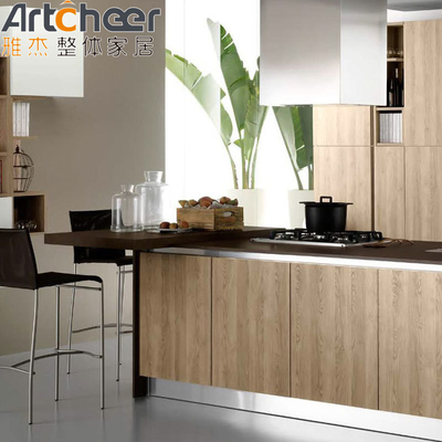 Modern Design keuken witte opslagkas met lak Afwerking in hout soort triplex op het beste