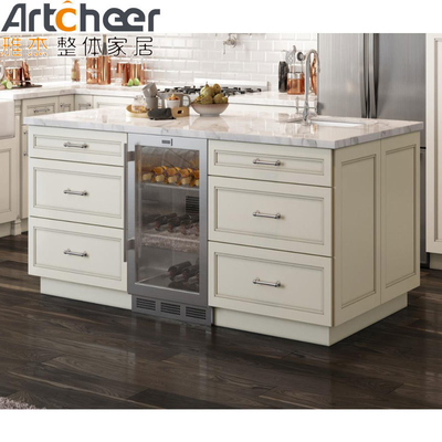 Moderne Keuken Design Eiland Tafel met opslagruimte en op maat gemaakte kleurenschakelaarkasten