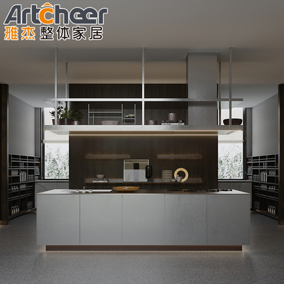 Keukenmeubilair van massief hout Moderne keukenkas met luxe Keuken Eiland Free Design Meubels Set