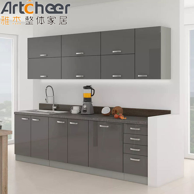 Keukenkast in Franse stijl met radiusbeveled edge countertop en melamine board
