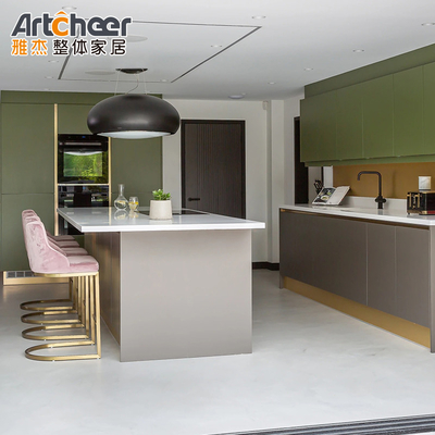 Pure Acrylische schaptop gouden keukenkasten handgrepen met modern design en flip deur