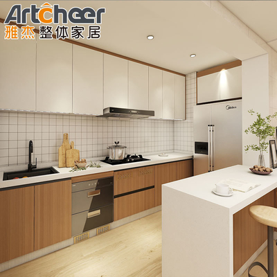 Verbeter uw keuken met gelamineerde Bullnose Acrylic Keukenkast Set