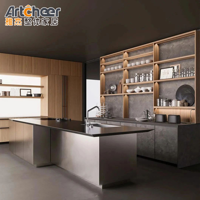 Moderne stijlvolle composiet keukenkasten met eiland en traditioneel full set ontwerp