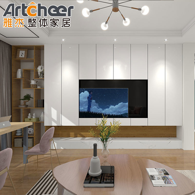 Lichte luxe tv-kast met modern minimalistisch ontwerp en E0-kwaliteit materiaal